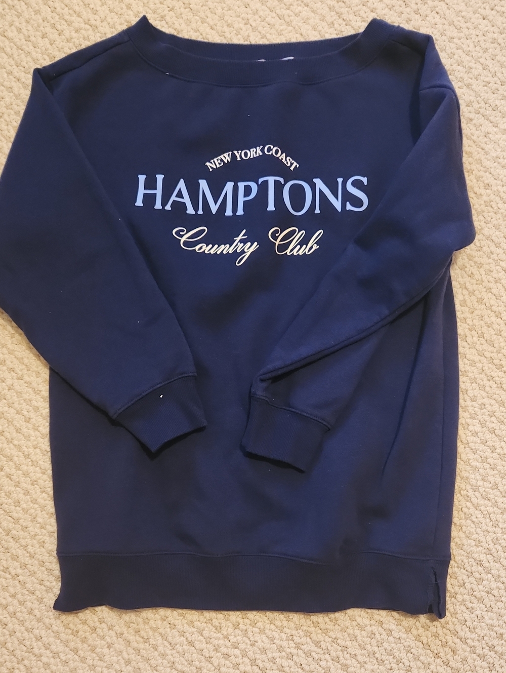 Madden Girl Navy Hamptons Country Club Sweatshirt